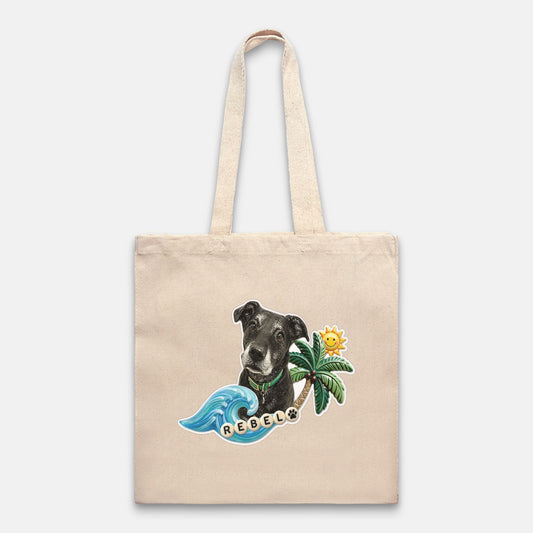 Sunny Charm Custom Heavy Canvas Tote Bag