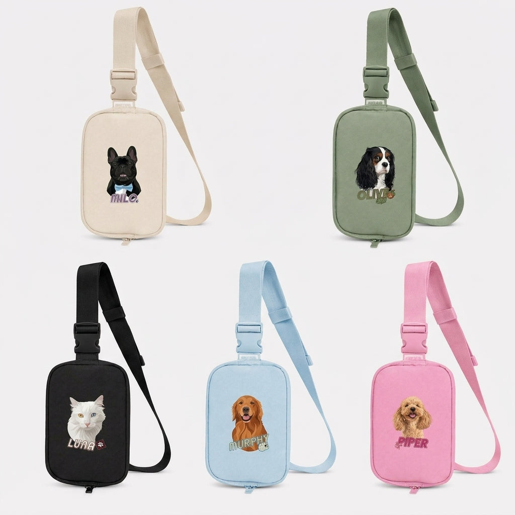 Nautilus Shell Accent Custom Comfort Colors Explorer Sling Bag