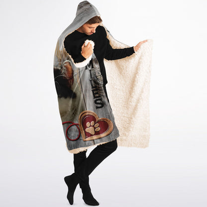 Rustic Love Custom Pet Photo Hooded Blanket