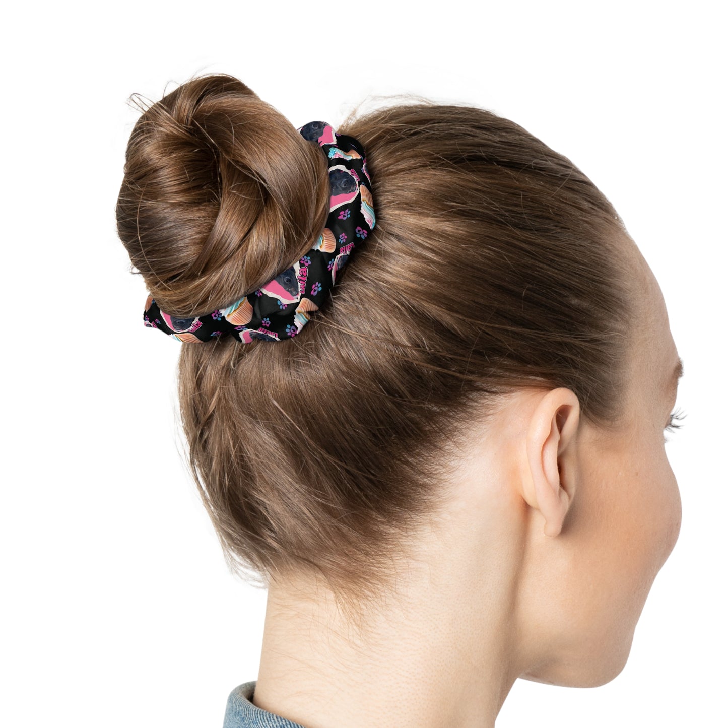 Cupcake Love Custom Pet Scrunchie