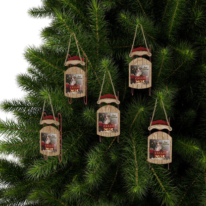 First Christmas 2025 Personalized Sled Ornament