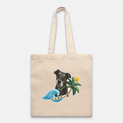 Sunny Charm Custom Heavy Canvas Tote Bag