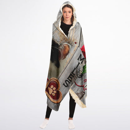Rustic Love Custom Pet Photo Hooded Blanket