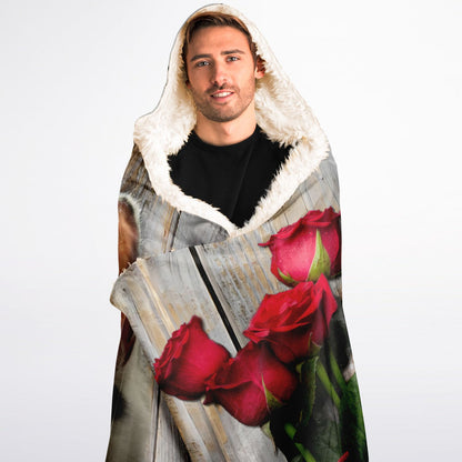 Rustic Love Custom Pet Photo Hooded Blanket