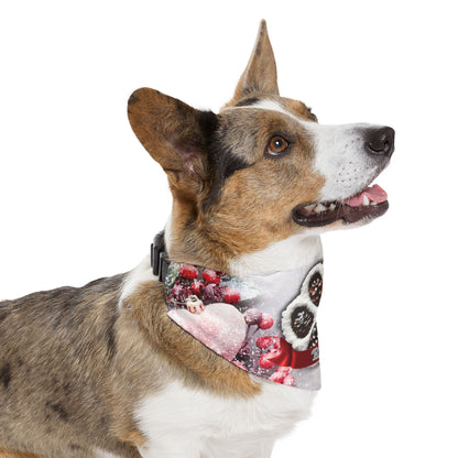 Christmas Pinecone Custom Paw Print Bandana Collar
