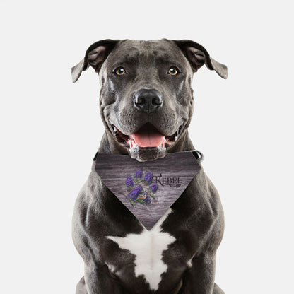 Butterfly Bush Bloom Custom Paw Print Bandana Collar