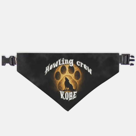 Howling Crew Custom Paw Print Bandana Collar