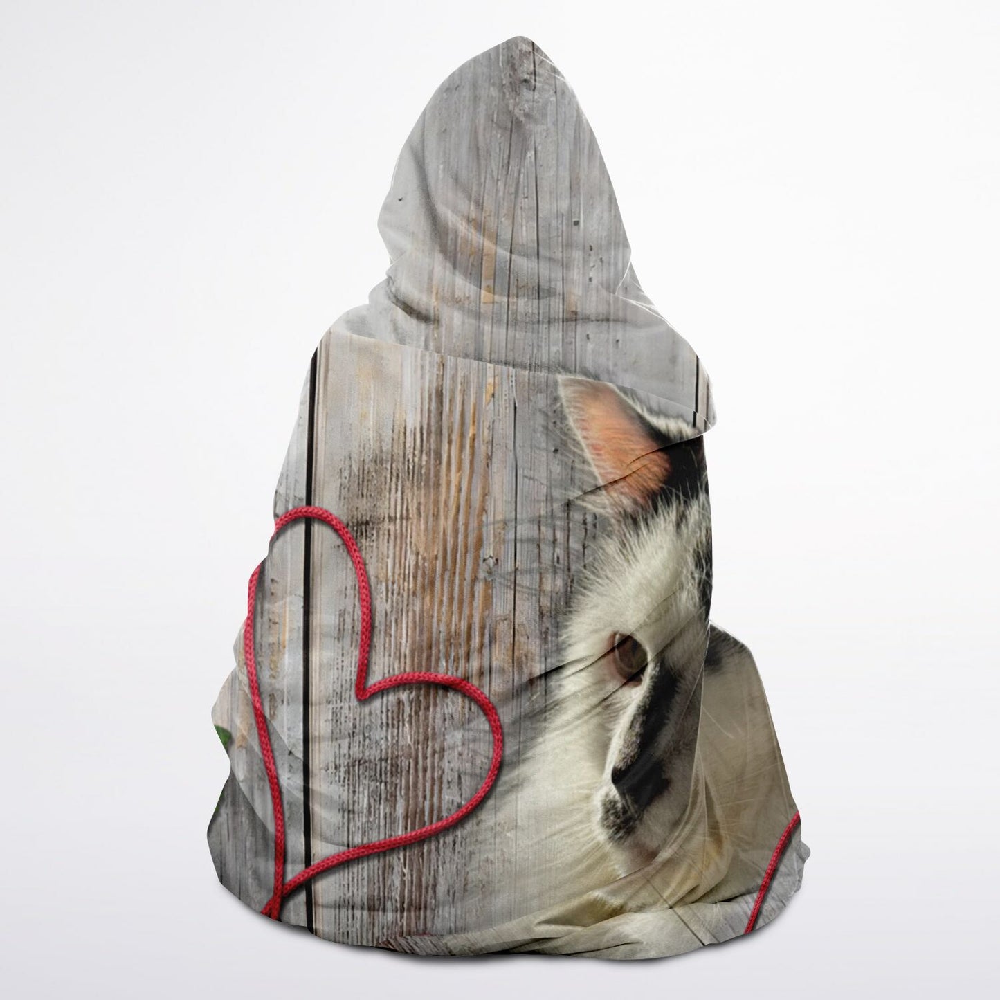 Rustic Love Custom Pet Photo Hooded Blanket