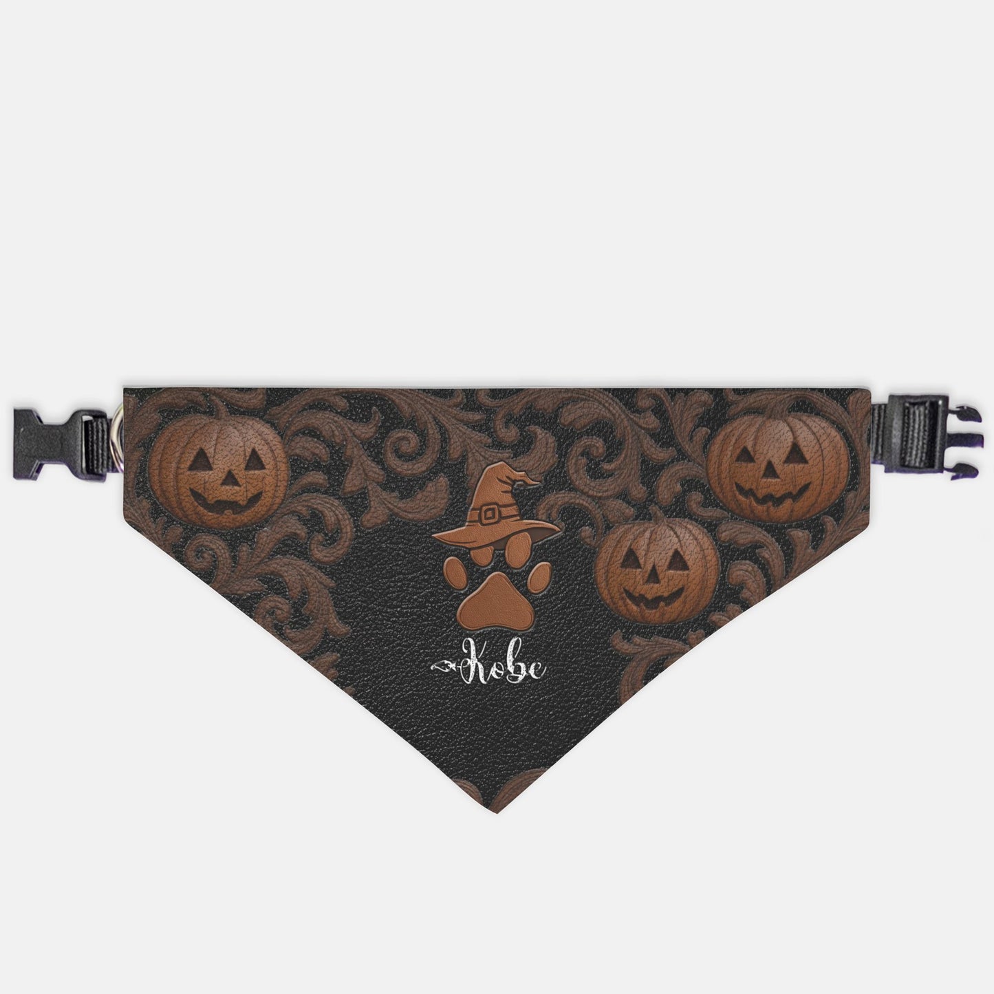 Bewitched Custom Paw Print Bandana Collar