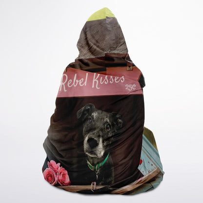 Doggie Kissing Booth Custom Pet Photo Hooded Blanket
