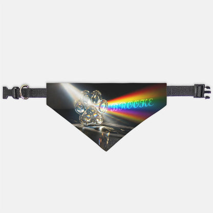 Crystal Prism Custom Paw Print Bandana Collar