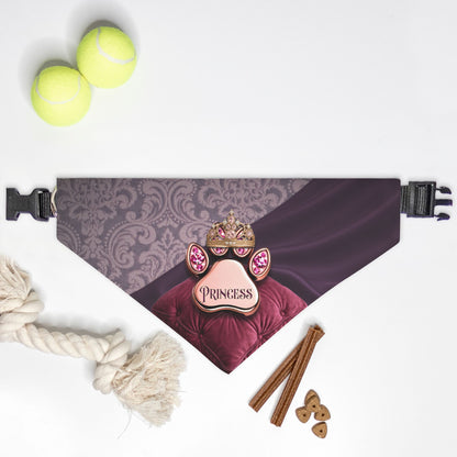 Princess Paw Print Bandana Collar