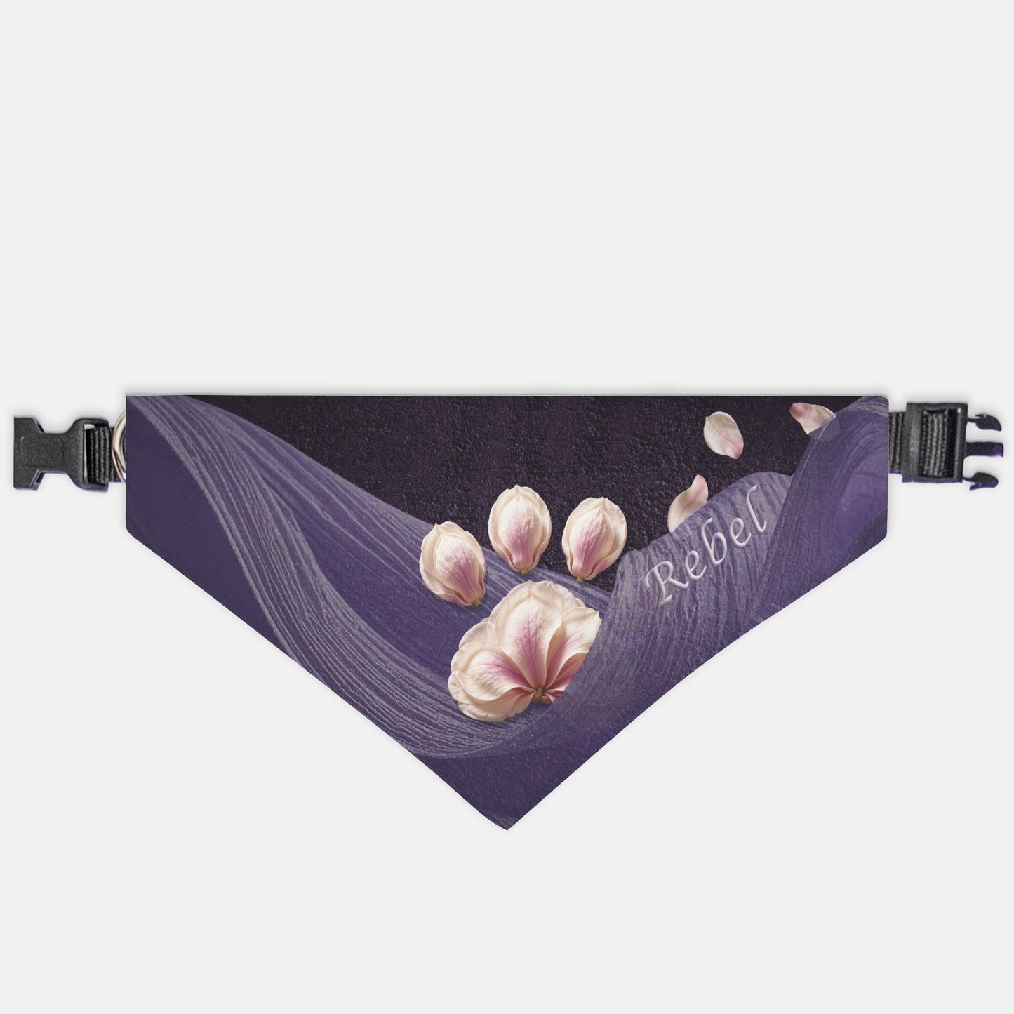 Magnolia Silk Drift Custom Paw Print Bandana Collar