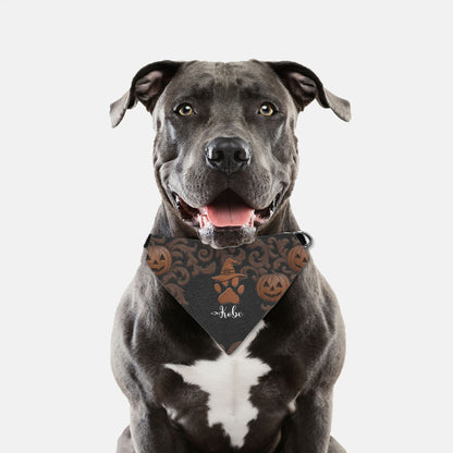 Bewitched Custom Paw Print Bandana Collar