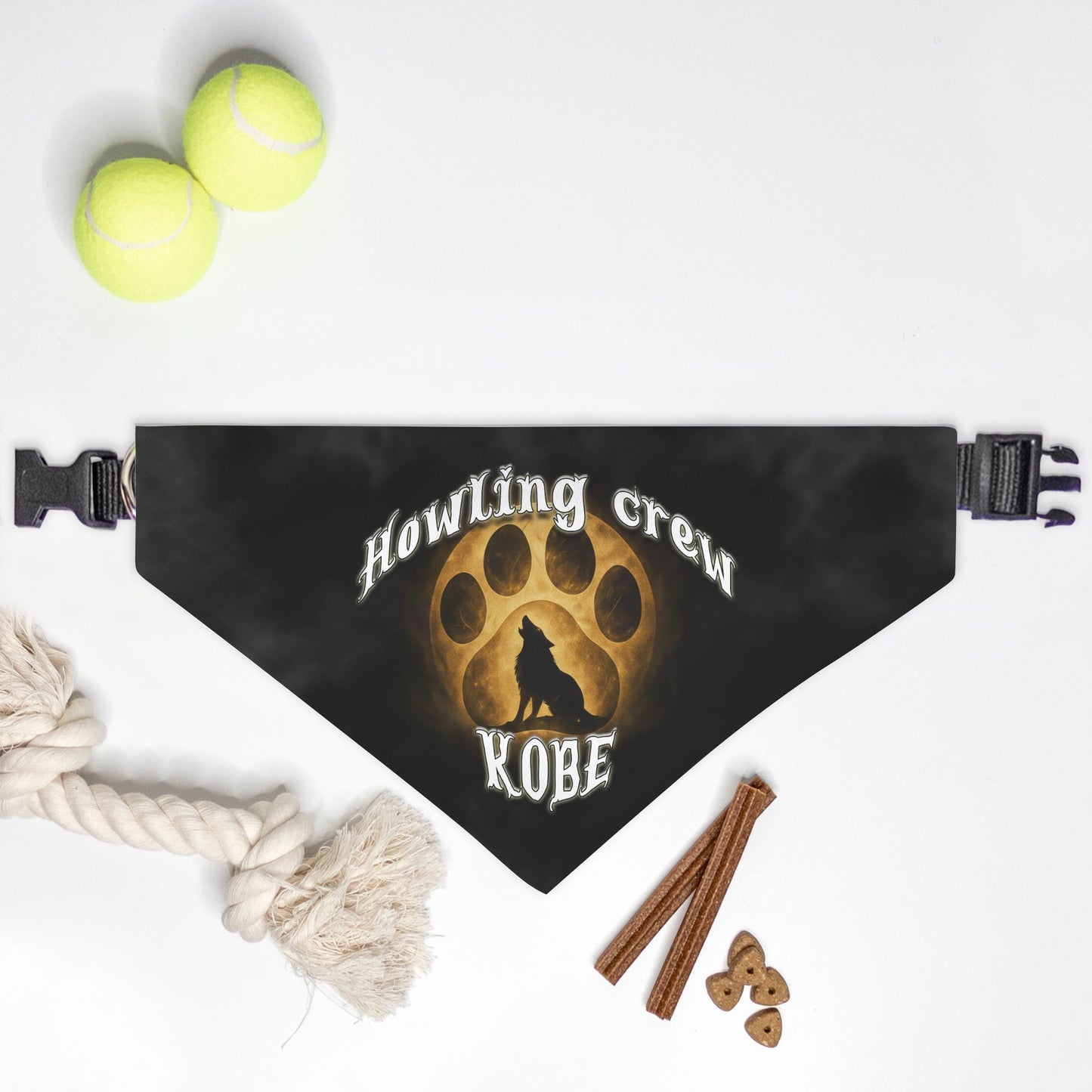 Howling Crew Custom Paw Print Bandana Collar