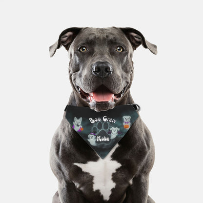 Boo Crew Custom Paw Print Bandana Collar