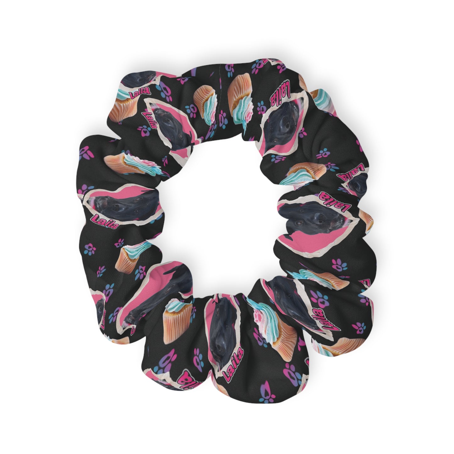 Cupcake Love Custom Pet Scrunchie