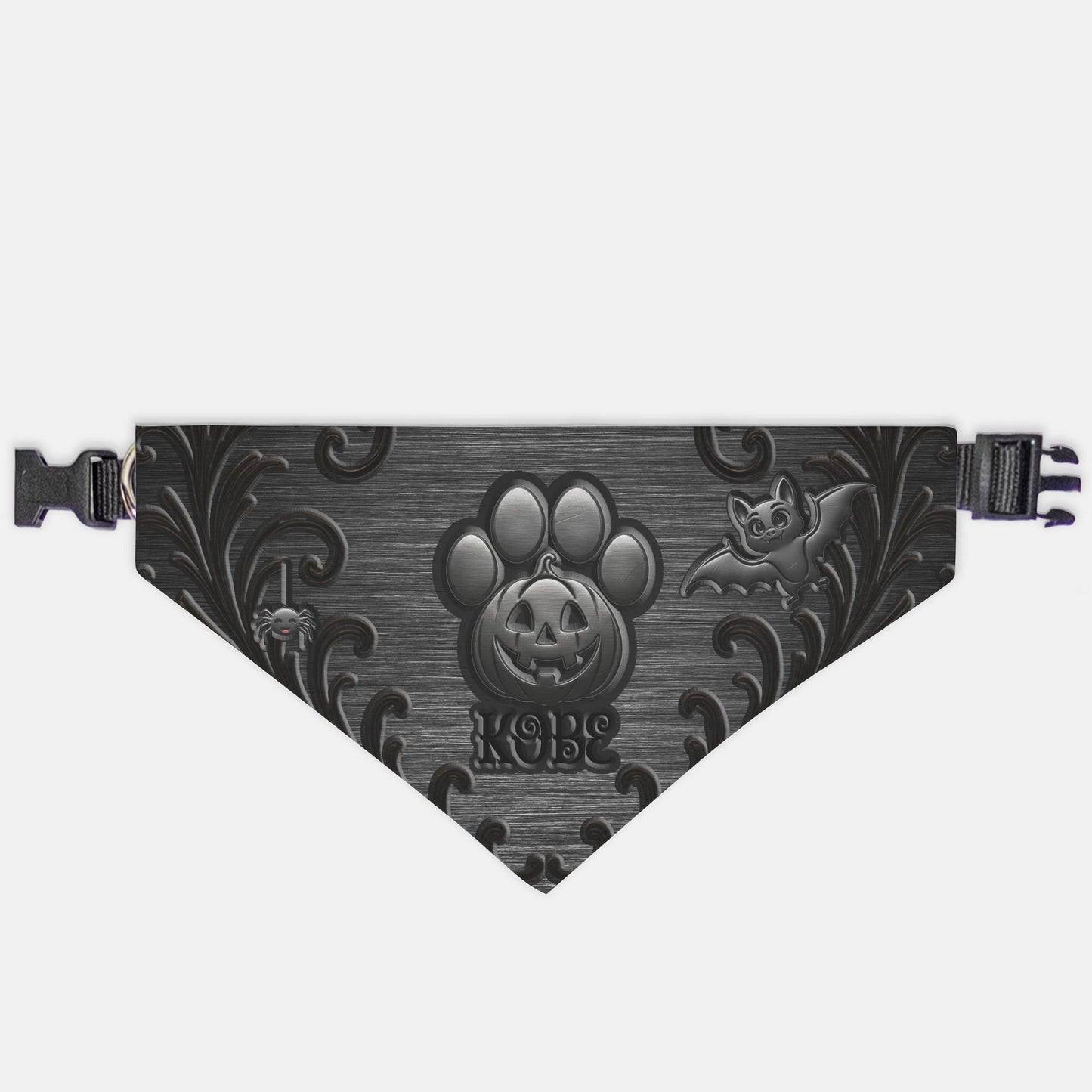Midnight Mischief Custom Paw Print Bandana Collar