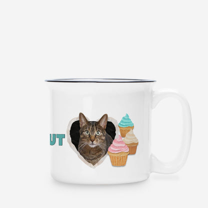 Torn Paper Heart Custom Camp Mug