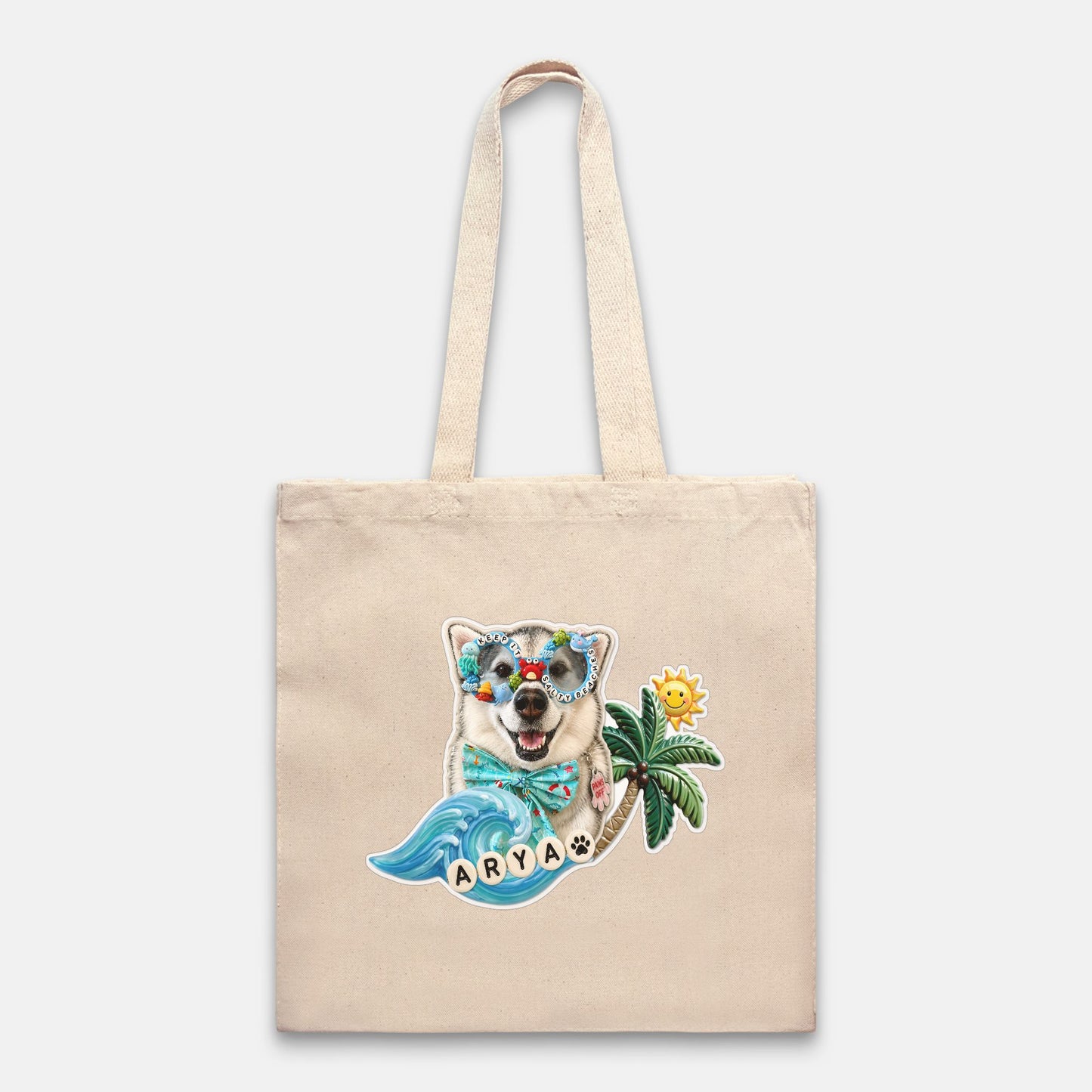 Sunny Charm Custom Heavy Canvas Tote Bag