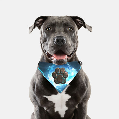 Stormforged Copper Custom Paw Print Bandana Collar