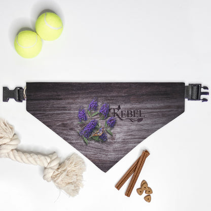 Butterfly Bush Bloom Custom Paw Print Bandana Collar