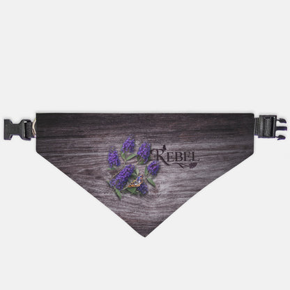 Butterfly Bush Bloom Custom Paw Print Bandana Collar