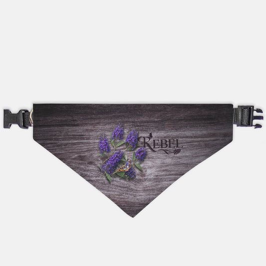 Butterfly Bush Bloom Custom Paw Print Bandana Collar