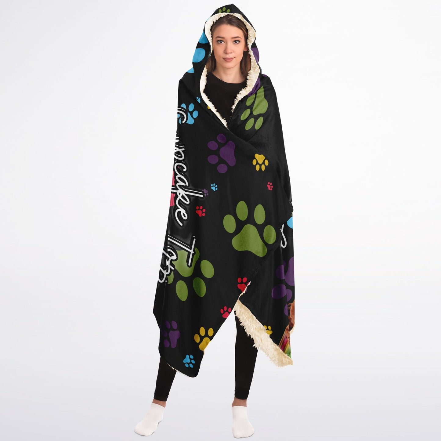 The Pawfect Cupcake Topper Hooded Blanket