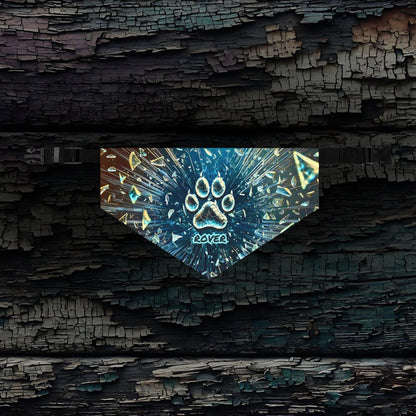Shattered Glass Paw Print Pet Bandana Collar - Pawsome Prints