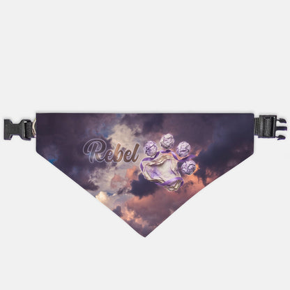 Alzheimer's Awareness Custom Paw Print Bandana Collar