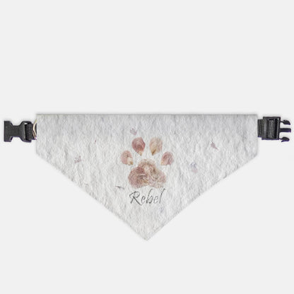 Pressed Petal Paper Custom Paw Print Bandana Collar