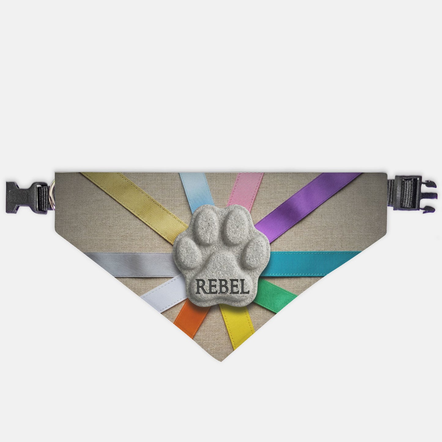Unity Ribbons Custom Paw Print Bandana Collar