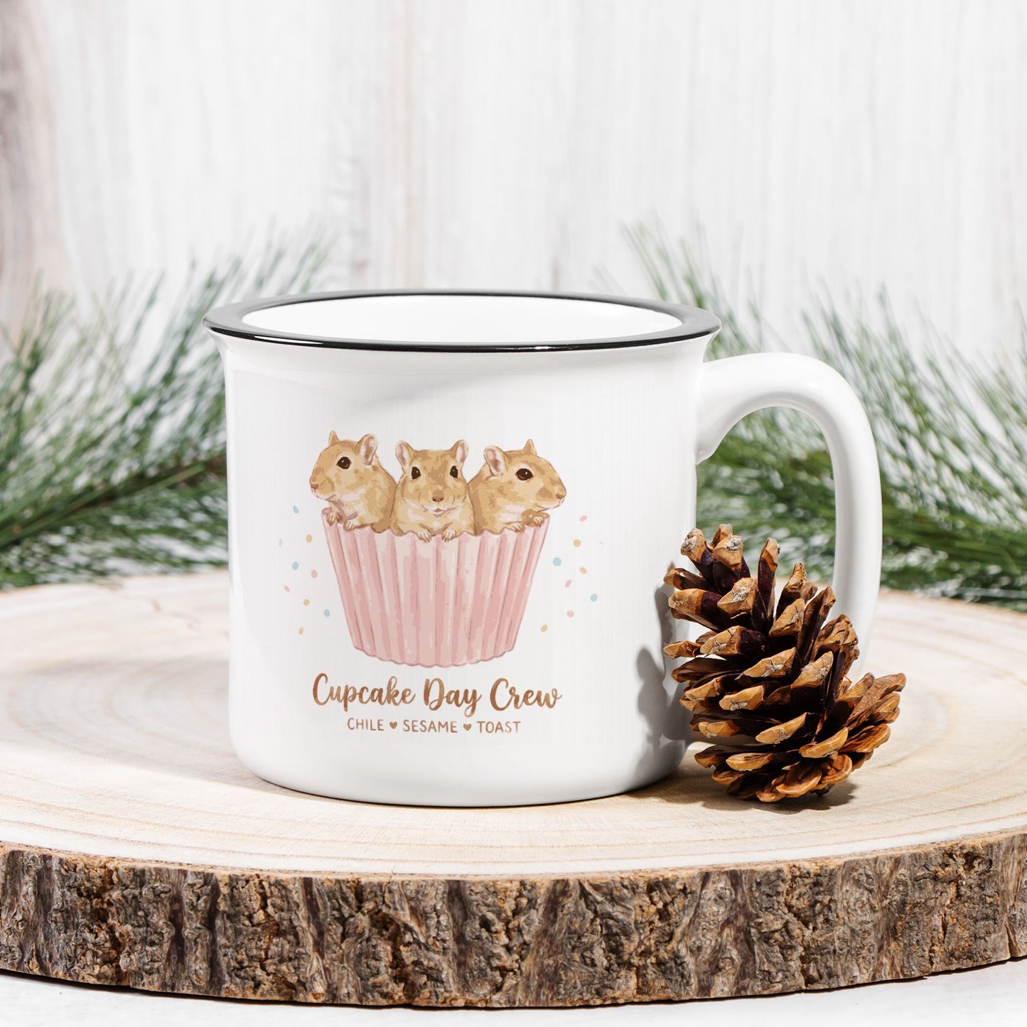 Cupcake Day Crew Custom Camp Mug