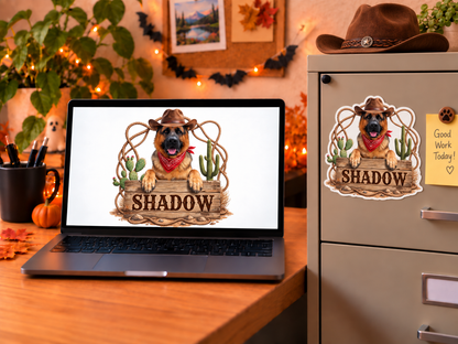 Cowboy | Custom Pet Art + 6-Inch Magnet