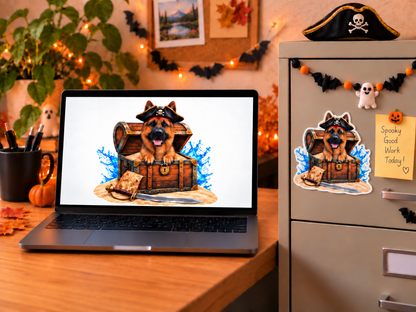 Pirate | Custom Pet Art + 6-Inch Magnet