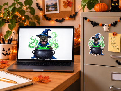Witch | Custom Pet Art + 6-Inch Magnet
