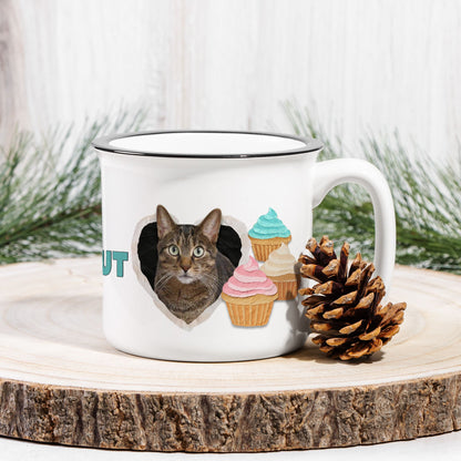 Torn Paper Heart Custom Camp Mug