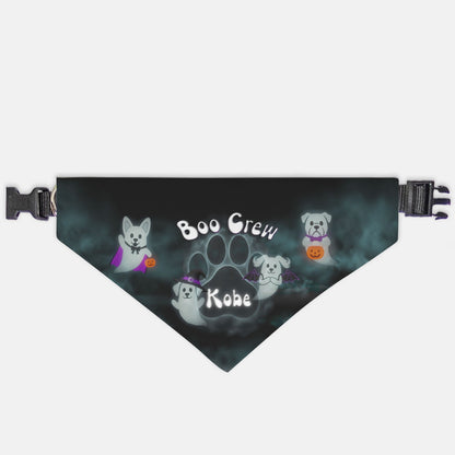 Boo Crew Custom Paw Print Bandana Collar