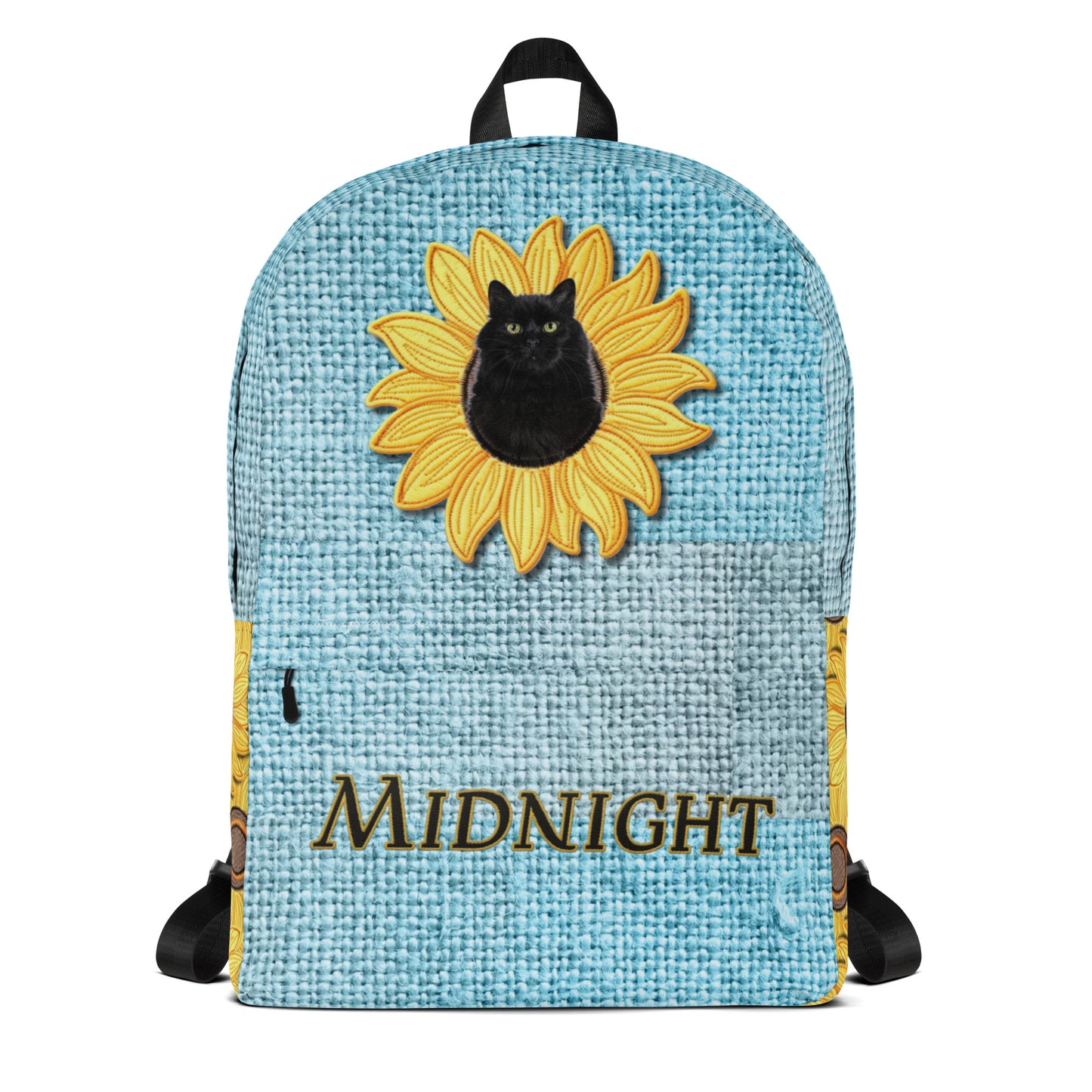 Personalized Sunflower Pet Backpack – Minimalist Style