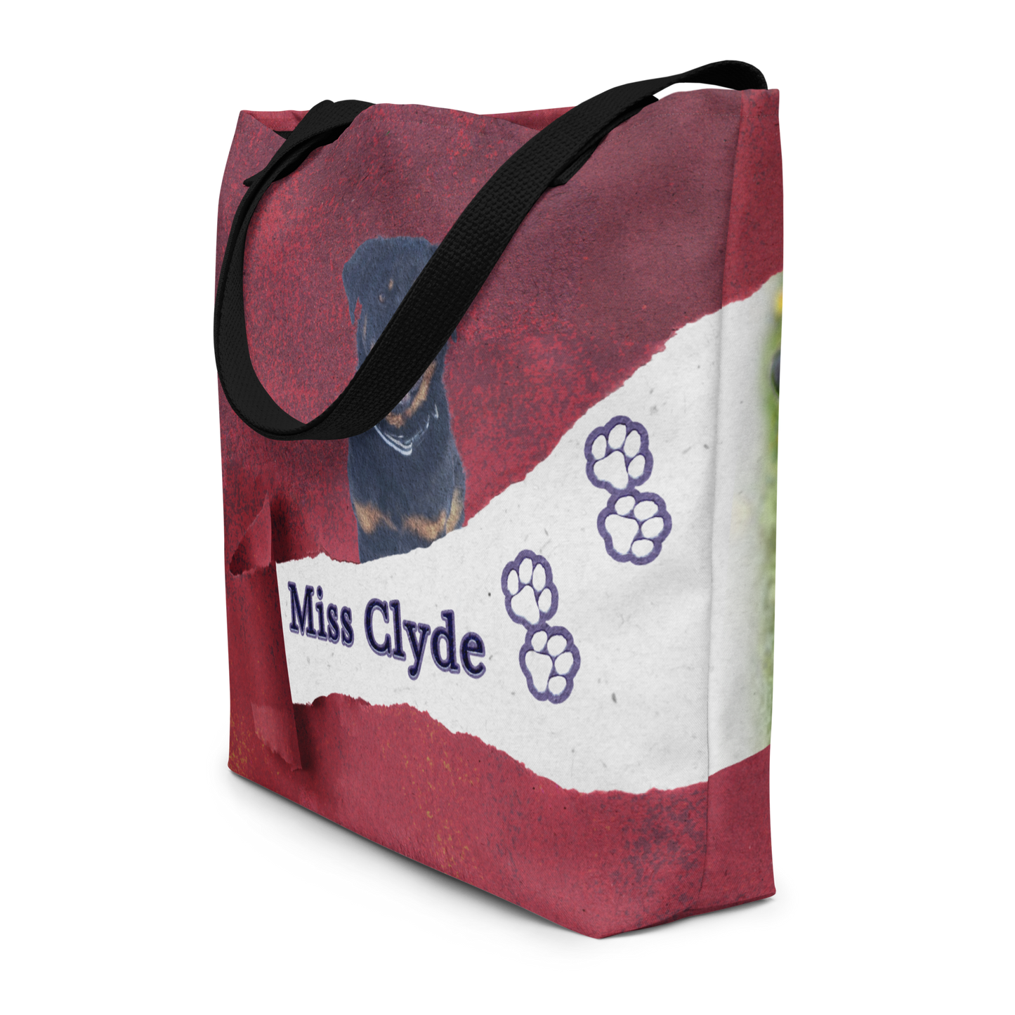 Lean in for love – Custom Pet Tote with pocket