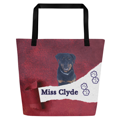 Lean in for love – Custom Pet Tote with pocket