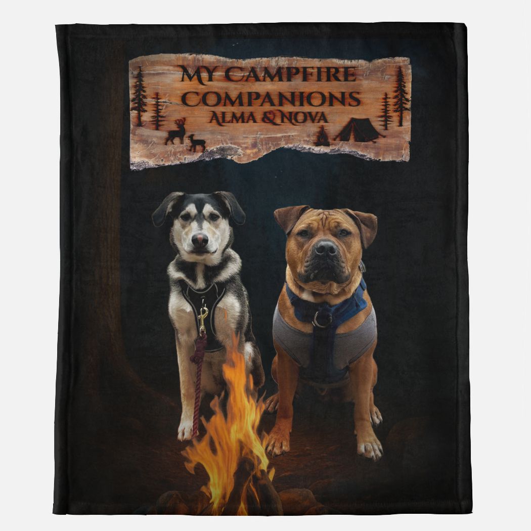 My Campfire Companion Custom Minky Blanket