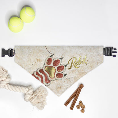 Lion Dance Brush Custom Paw Print Bandana Collar