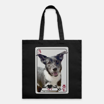 Ace of Paws Playing Card Custom Lightweight Canvas Tote Bag