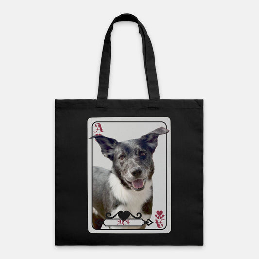 Ace of Paws Playing Card Custom Lightweight Canvas Tote Bag