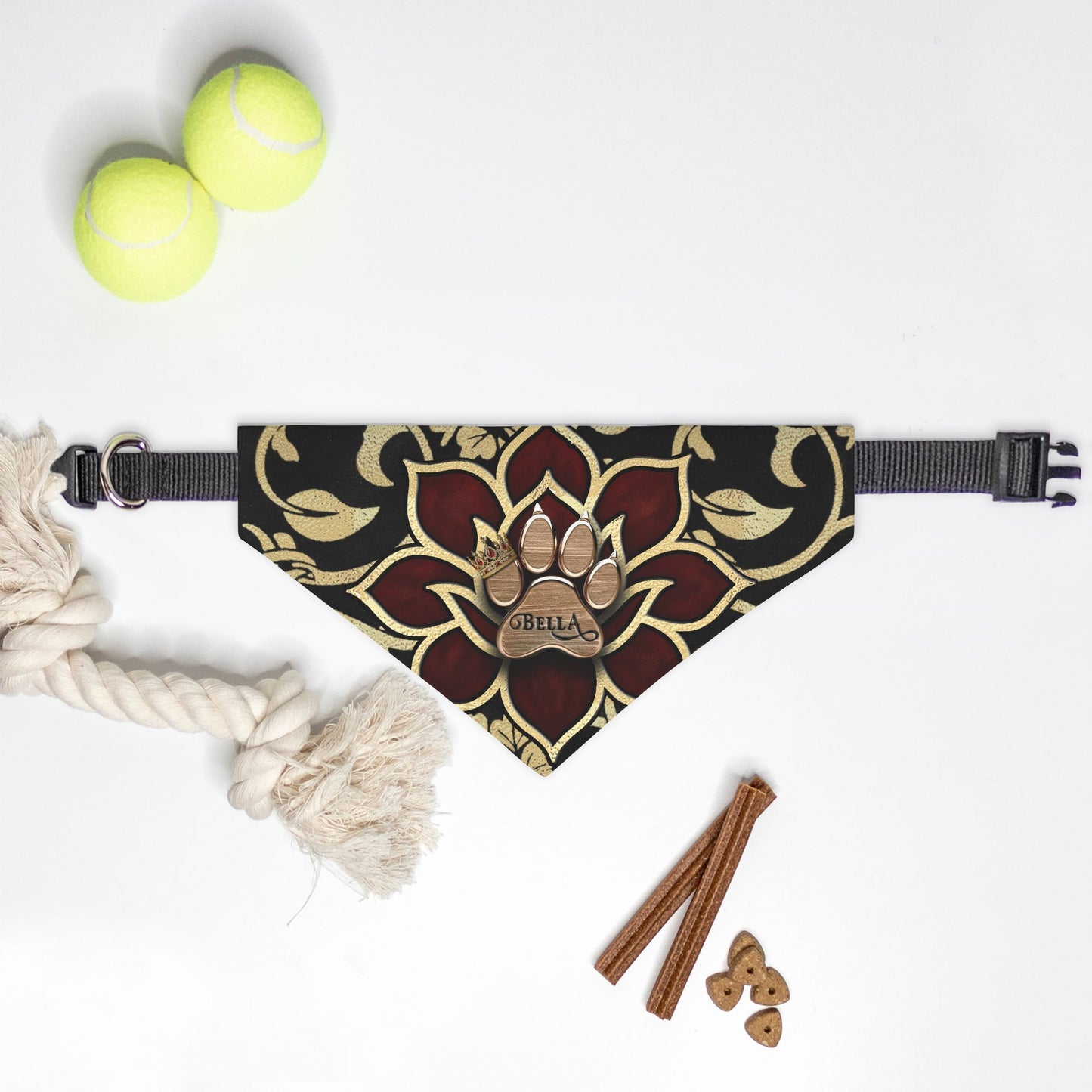 Queen Custom Paw Print Bandana Collar