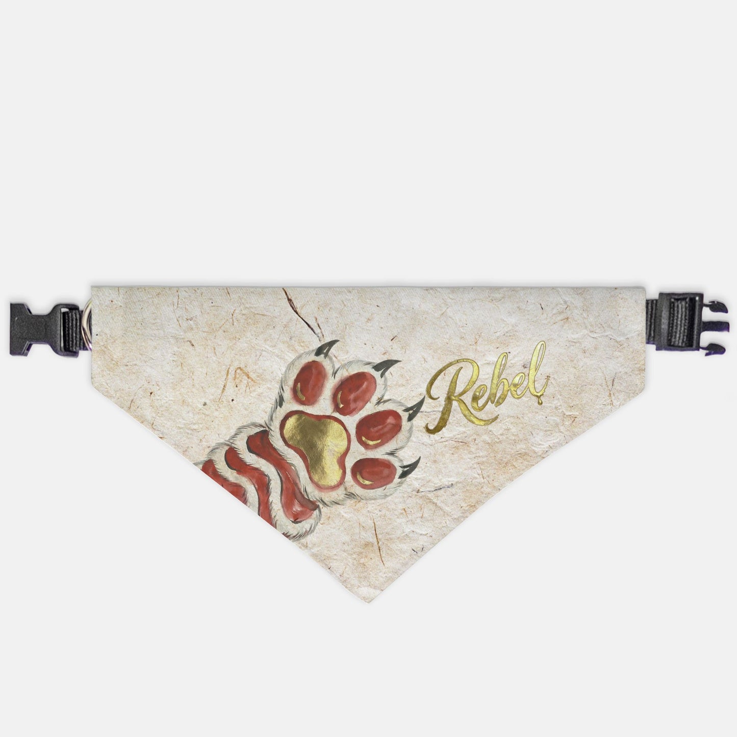 Lion Dance Brush Custom Paw Print Bandana Collar