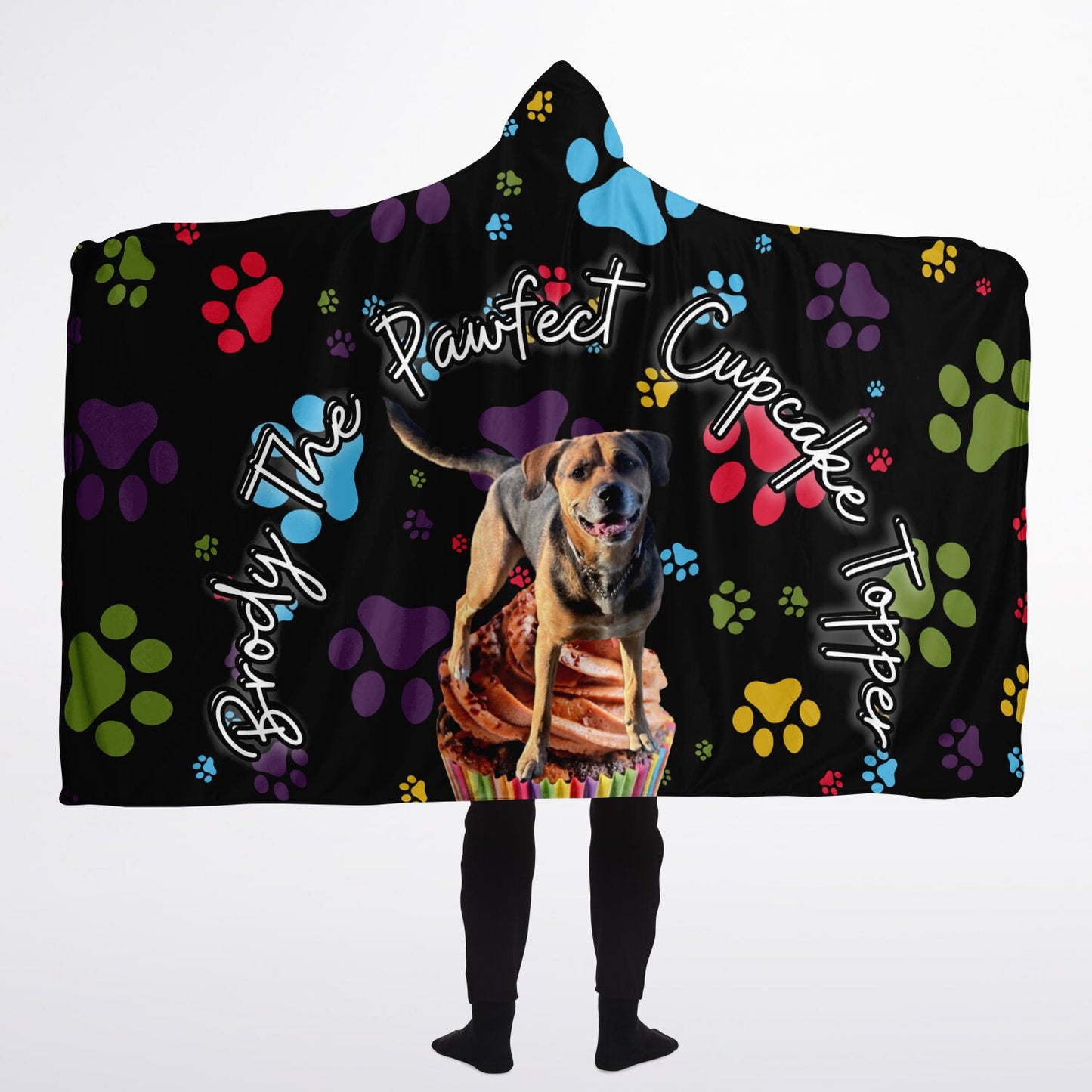 The Pawfect Cupcake Topper Hooded Blanket