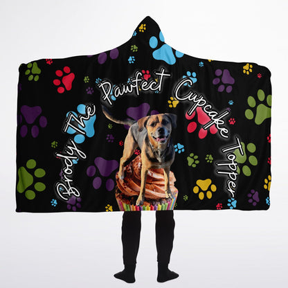 The Pawfect Cupcake Topper Hooded Blanket